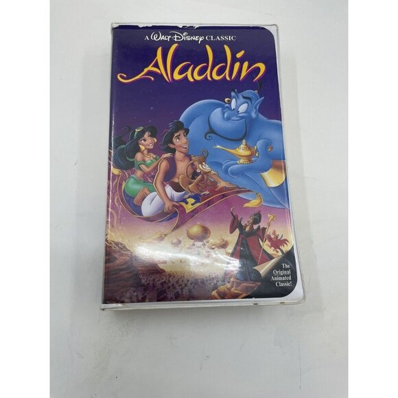 Disney Black Diamond VHS Aladdin 1993 Rare OOP Animated Movie - Picture 1 of 7